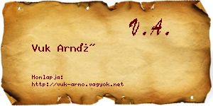 Vuk Arnó névjegykártya